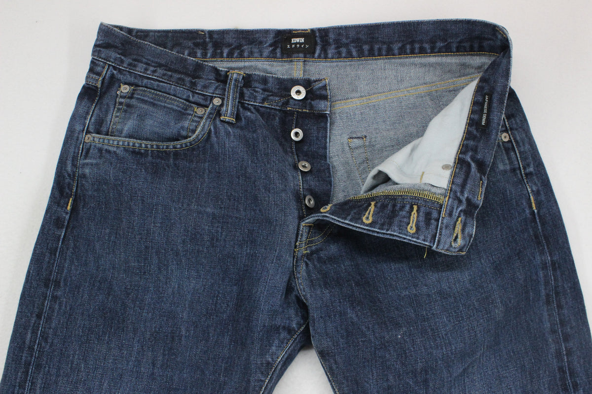 Mens Regular Tapered Jeans Classic Denim