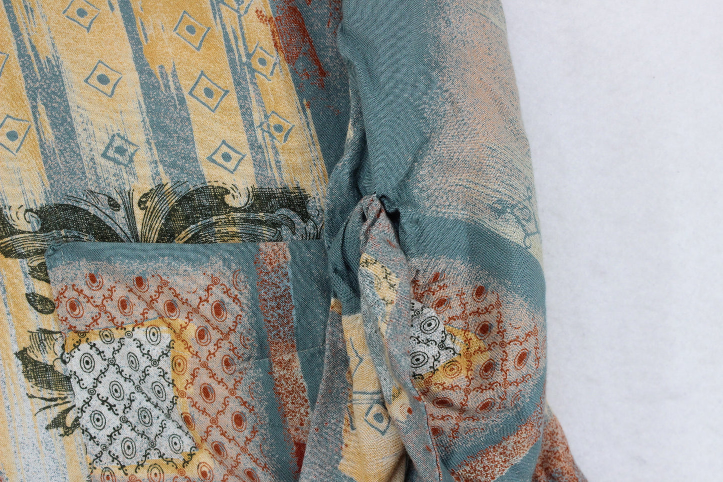 Mens Abstract Shirt Rolled Short Sleeve