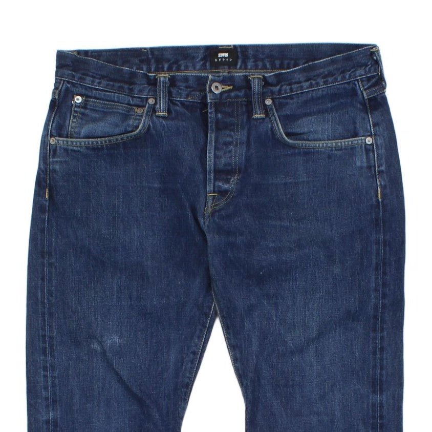 Mens Regular Tapered Jeans Classic Denim