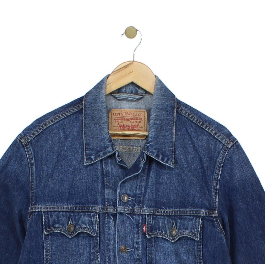 Mens Denim Jacket Trucker Cotton