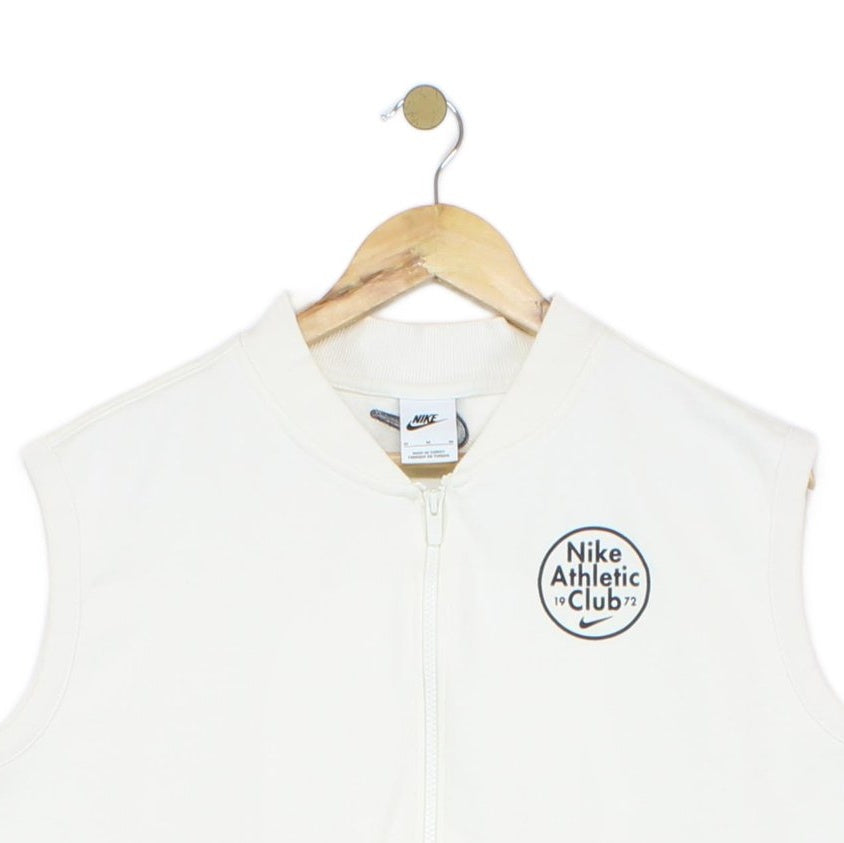 Mens Sweatshirt Vest Athletic Logo Sleeveless Full Zip