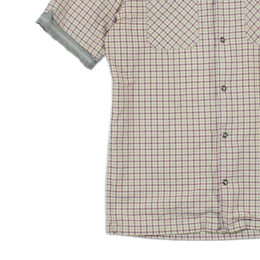 Mens Plaid Shirt Short Sleeve Check