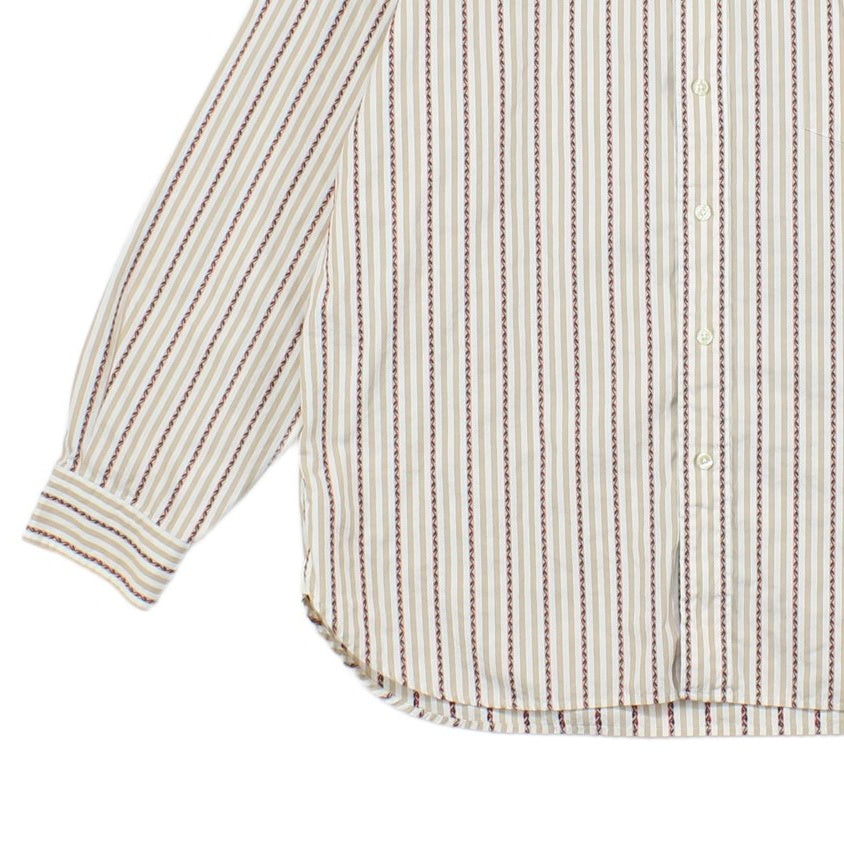 Mens Striped Shirt Button Up Cotton