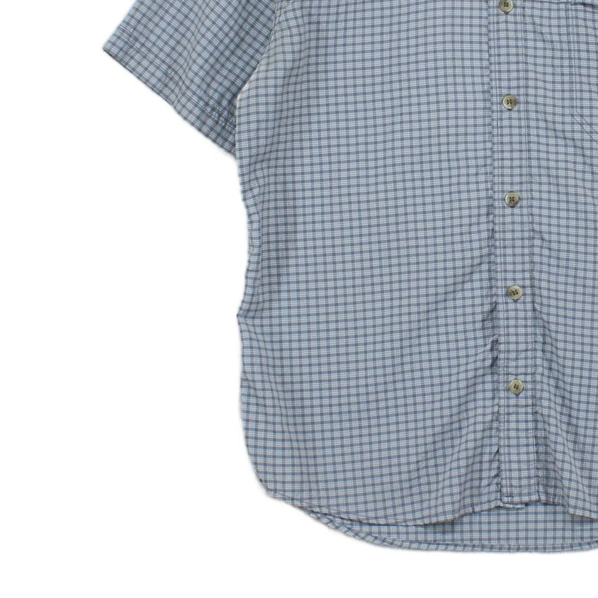 Mens Check Shirt Short Sleeve Outdoor