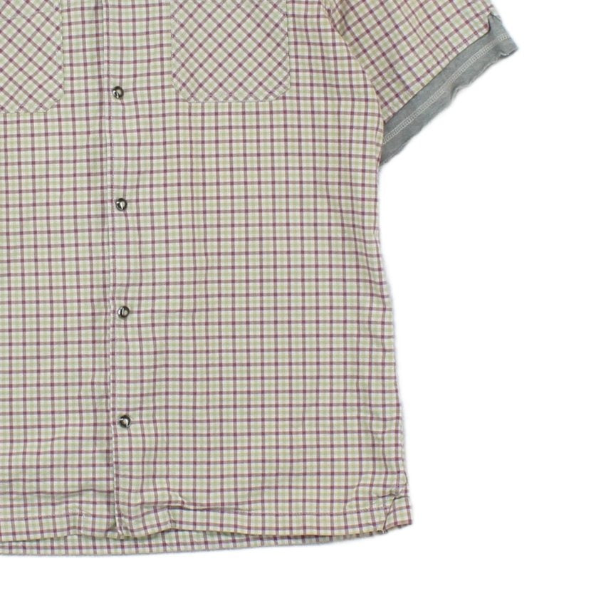 Mens Plaid Shirt Short Sleeve Check