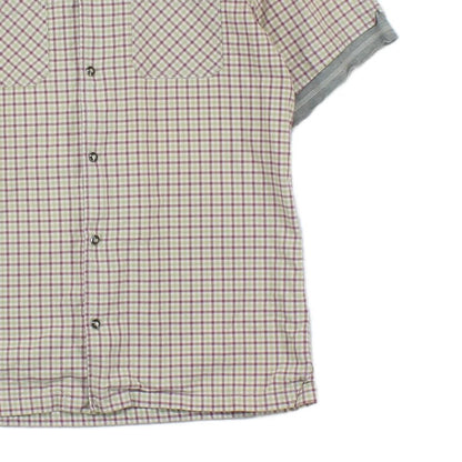 Mens Plaid Shirt Short Sleeve Check