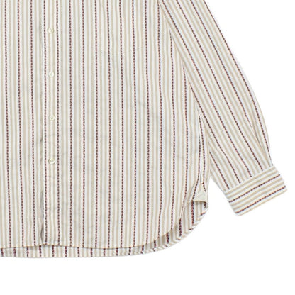 Mens Striped Shirt Button Up Cotton