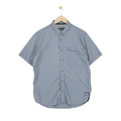 Mens Check Shirt Short Sleeve Outdoor