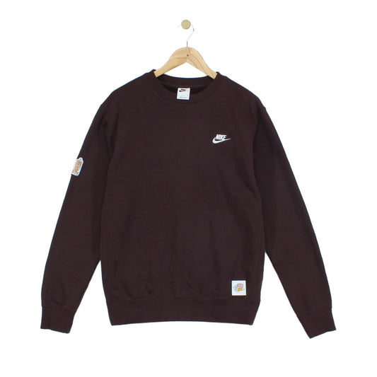 Mens Sweatshirt Crew Neck Patch Work