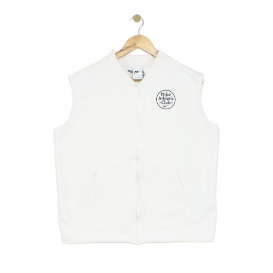 Mens Sweatshirt Vest Athletic Logo Sleeveless Full Zip