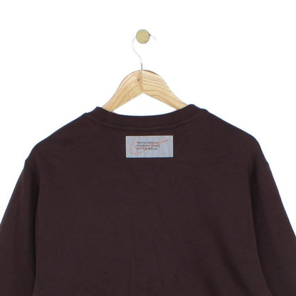 Mens Sweatshirt Crew Neck Patch Work