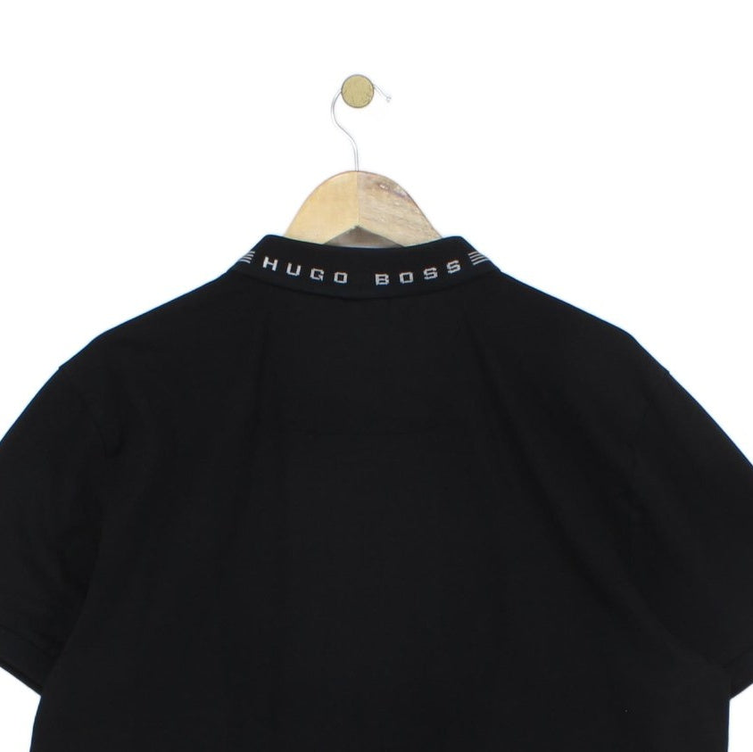Mens Polo Shirt Stretch Short Sleeve Logo Collared