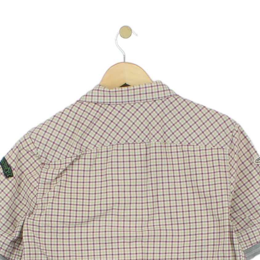 Mens Plaid Shirt Short Sleeve Check