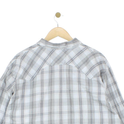 Mens Plaid Shirt Western Snap Long Sleeve Check