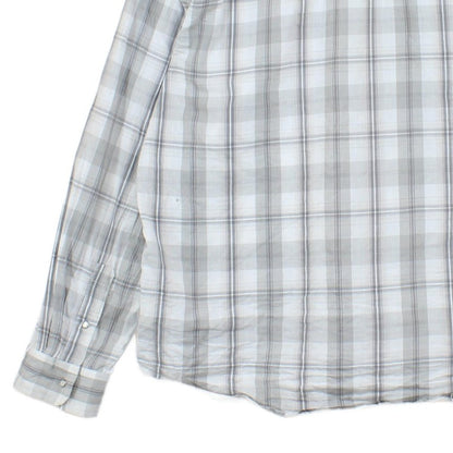 Mens Plaid Shirt Western Snap Long Sleeve Check