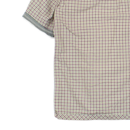 Mens Plaid Shirt Short Sleeve Check