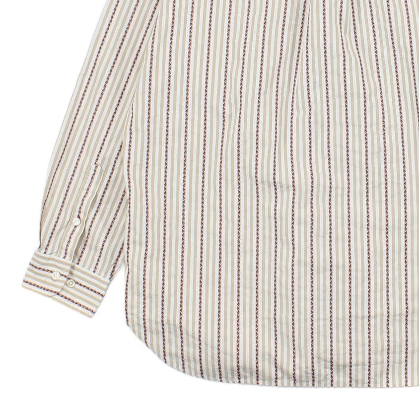 Mens Striped Shirt Button Up Cotton