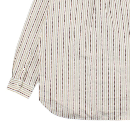 Mens Striped Shirt Button Up Cotton