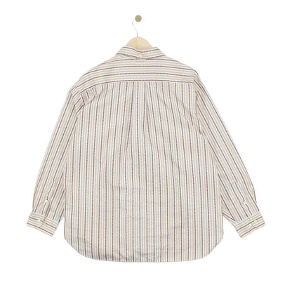Mens Striped Shirt Button Up Cotton