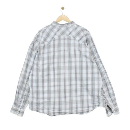 Mens Plaid Shirt Western Snap Long Sleeve Check