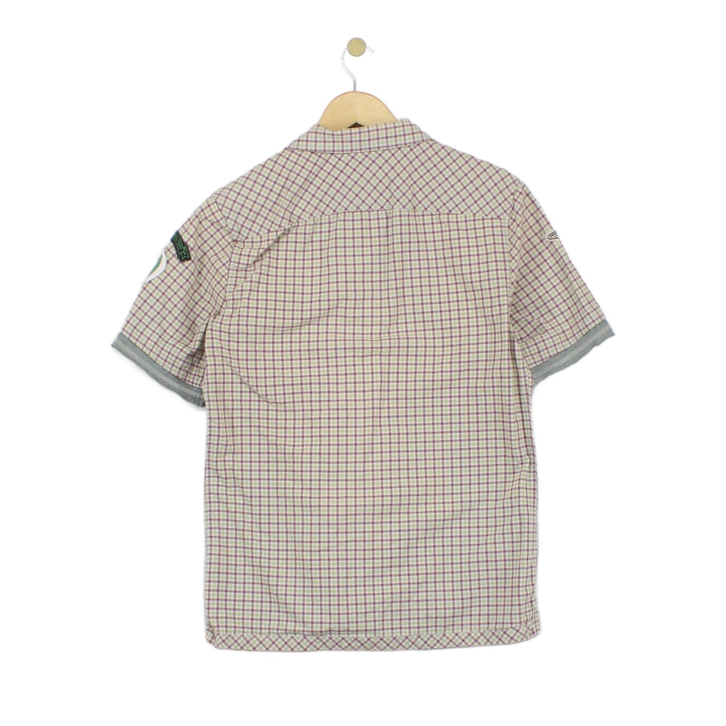 Mens Plaid Shirt Short Sleeve Check