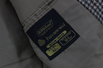 Mens Tweed Blazer Uk Made Check Wool