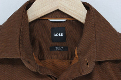 Mens Shirt Stretch Button Up Long Sleeve