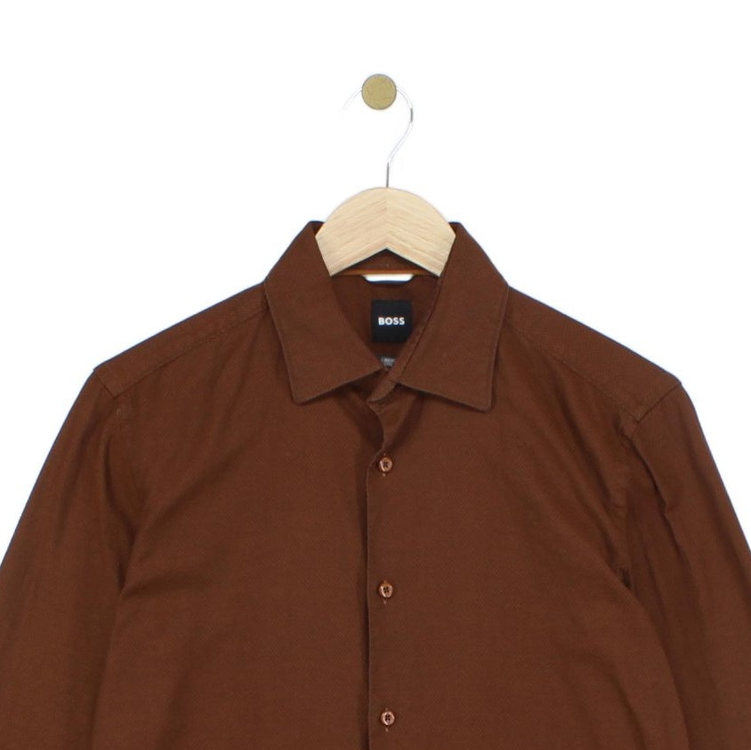 Mens Shirt Stretch Button Up Long Sleeve
