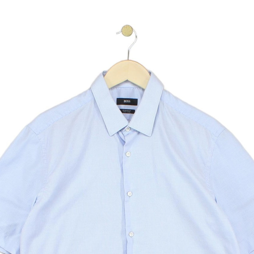 Mens Shirt Short Sleeve Easy Iron Classic