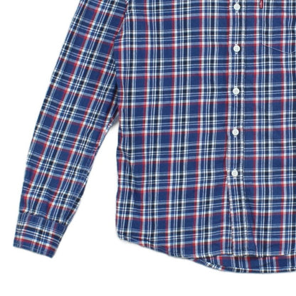 Mens Plaid Shirt Slim Fit Button Up