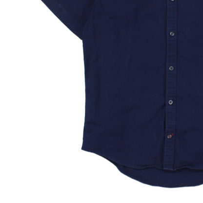 Mens Shirt Button Up Short Sleeve Slim Fit