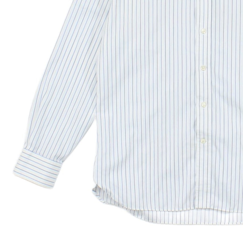 Mens Striped Shirt Button Up Collared
