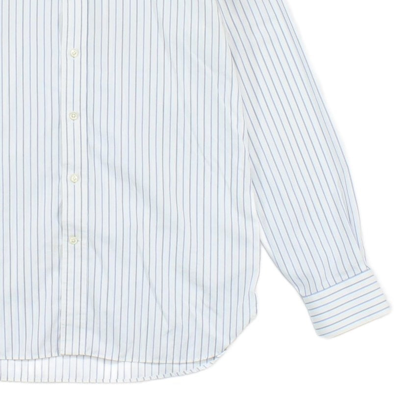 Mens Striped Shirt Button Up Collared