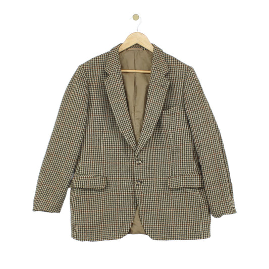 Mens Tweed Blazer Uk Made Check Wool