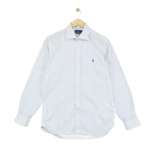 Mens Striped Shirt Button Up Collared