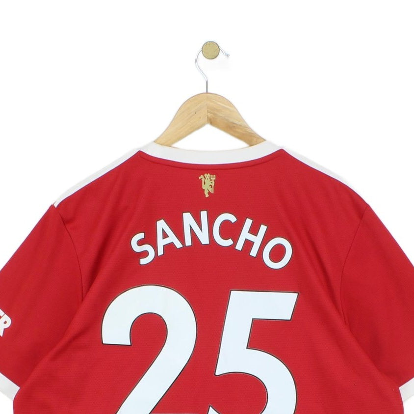 Mens Manchester United 2021-22 Football Shirt #25 Sancho