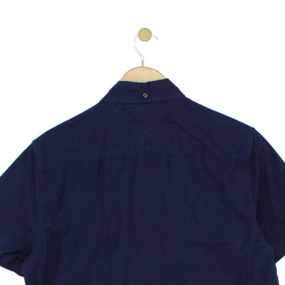 Mens Shirt Button Up Short Sleeve Slim Fit
