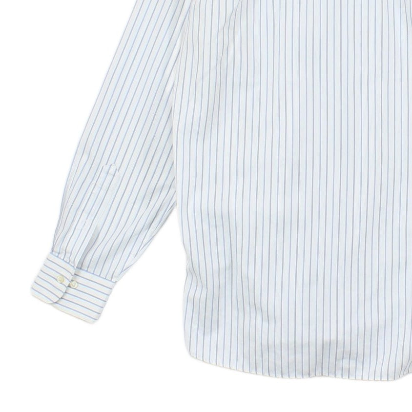 Mens Striped Shirt Button Up Collared