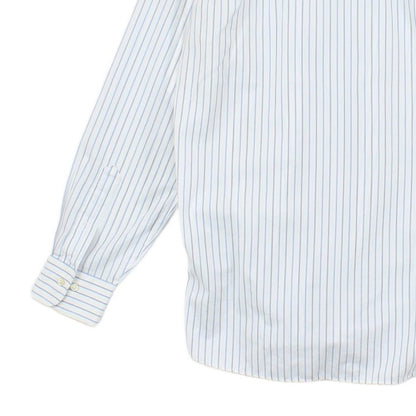 Mens Striped Shirt Button Up Collared