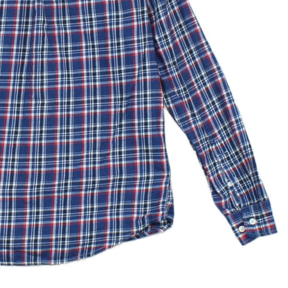 Mens Plaid Shirt Slim Fit Button Up