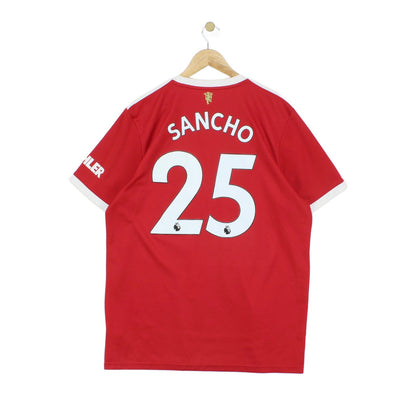 Mens Manchester United 2021-22 Football Shirt #25 Sancho