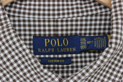Mens Check Shirt Button Down Long Sleeve Classic