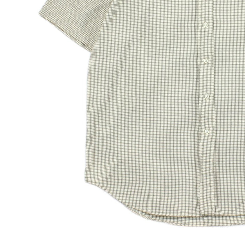 Mens Check Shirt Short Sleeve Button Up