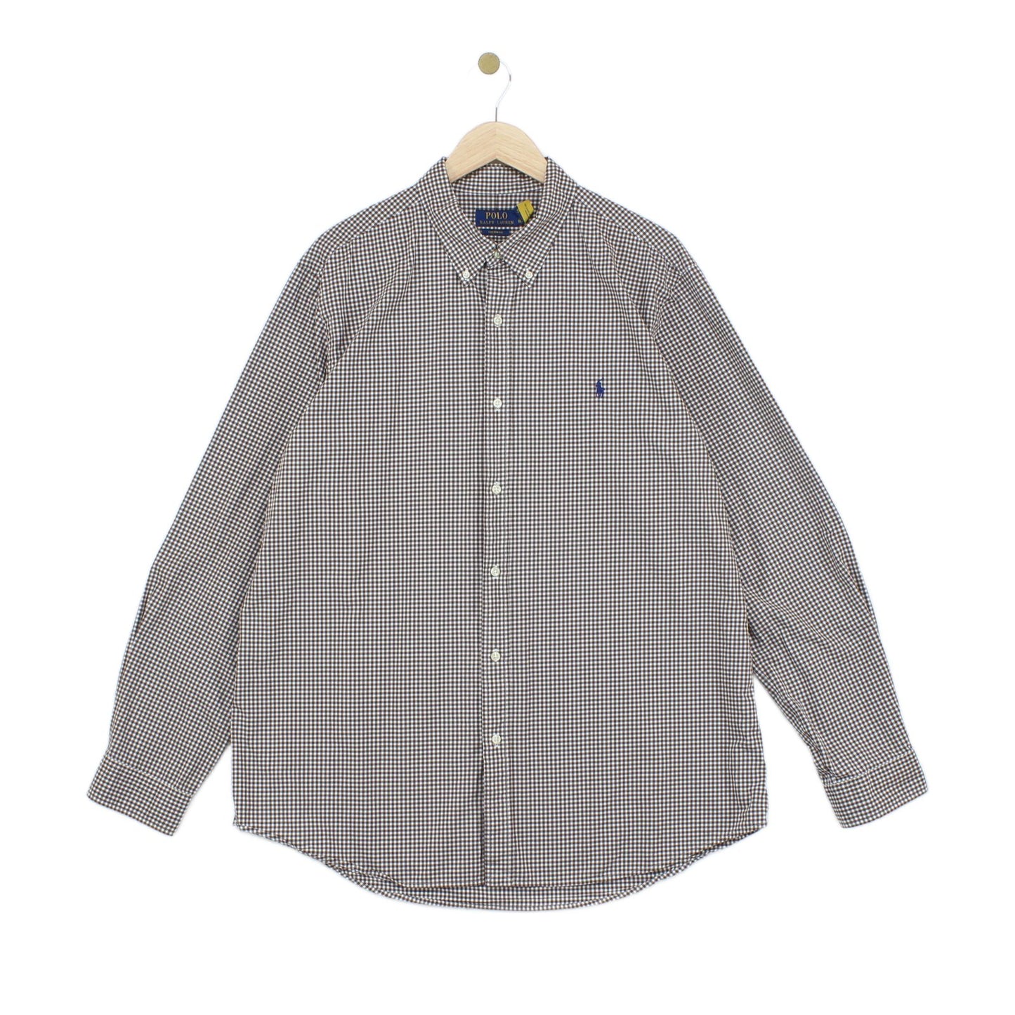 Mens Check Shirt Button Down Long Sleeve Classic