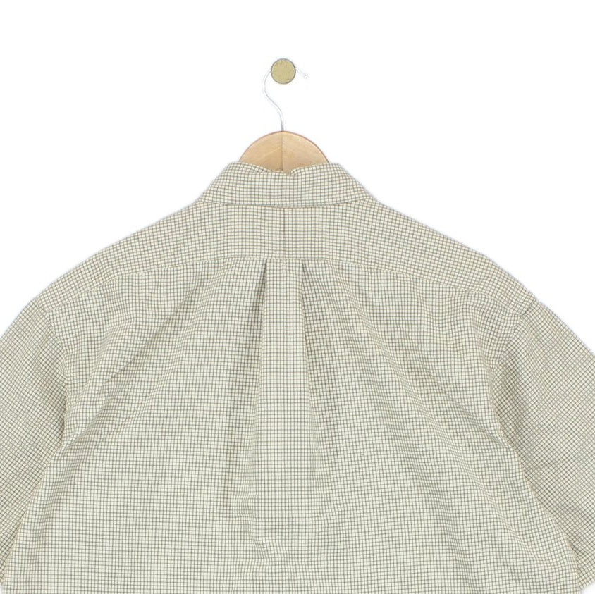 Mens Check Shirt Short Sleeve Button Up