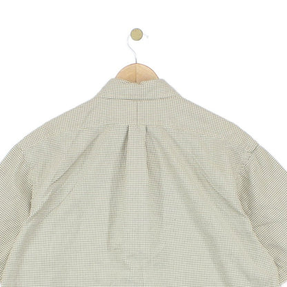 Mens Check Shirt Short Sleeve Button Up