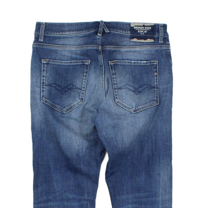 Mens Mickym Jeans Distressed Denim Slim Tapered