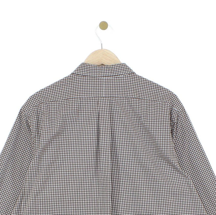 Mens Check Shirt Button Down Long Sleeve Classic