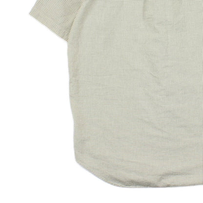 Mens Check Shirt Short Sleeve Button Up