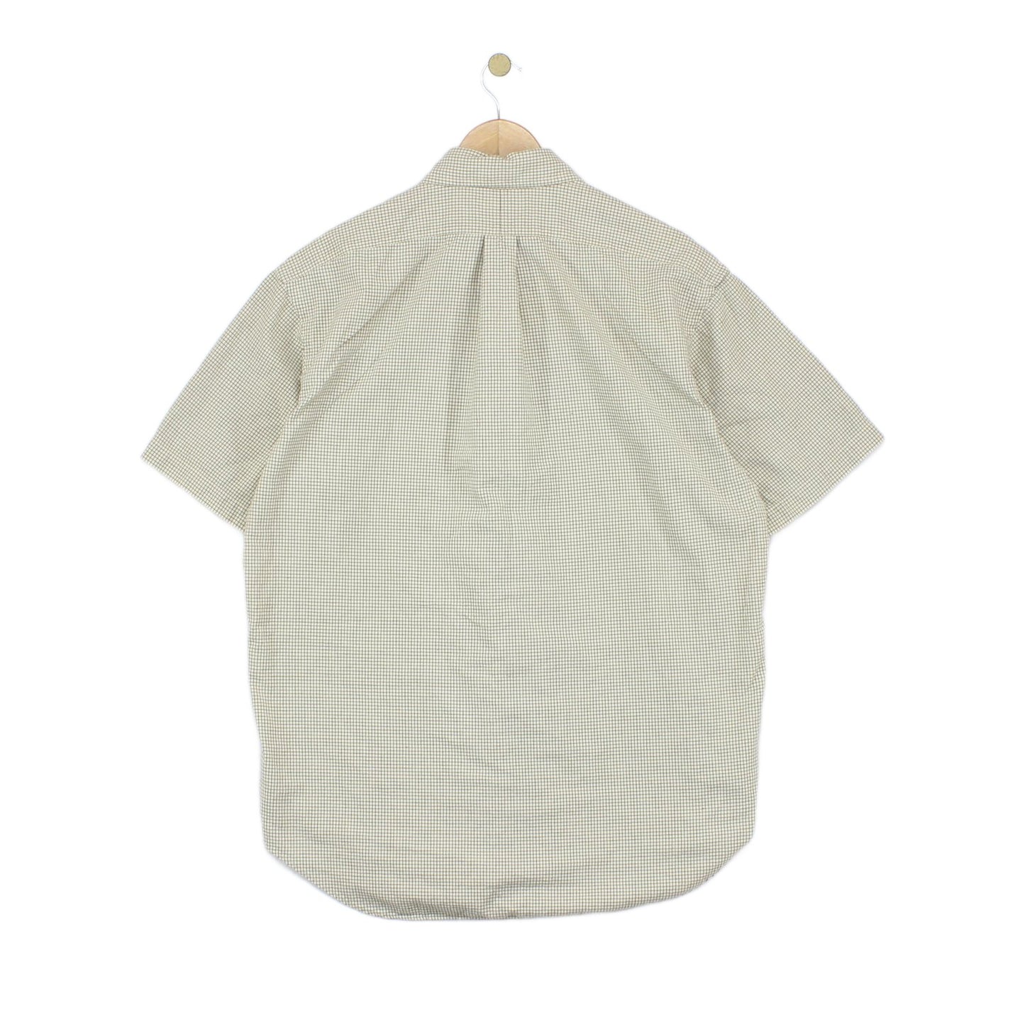 Mens Check Shirt Short Sleeve Button Up